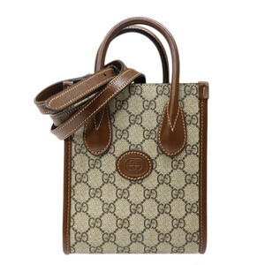 Gucci Interlocking GG Shoulder Bag Brown